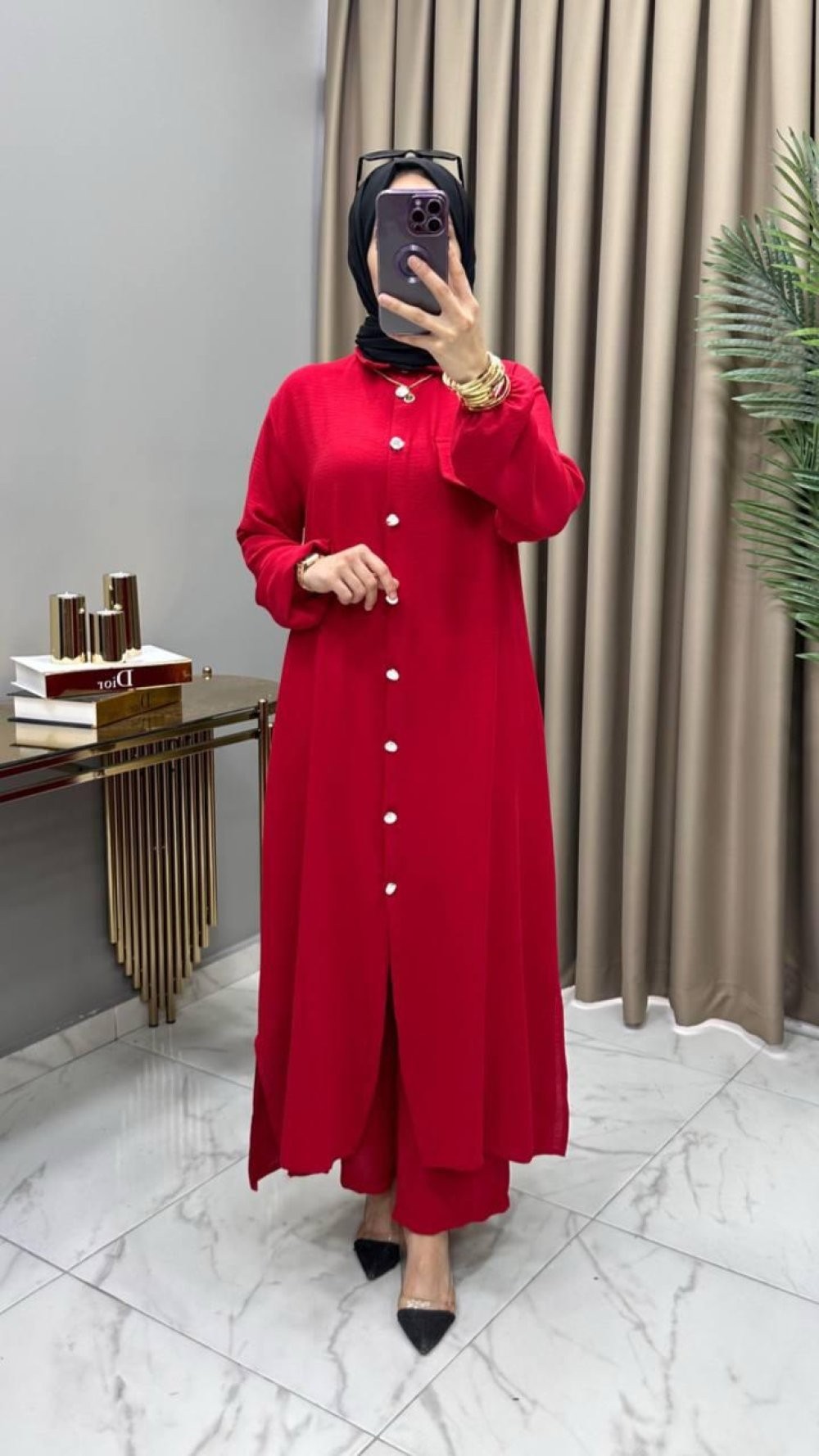 Neslişah Takım Kırmızı