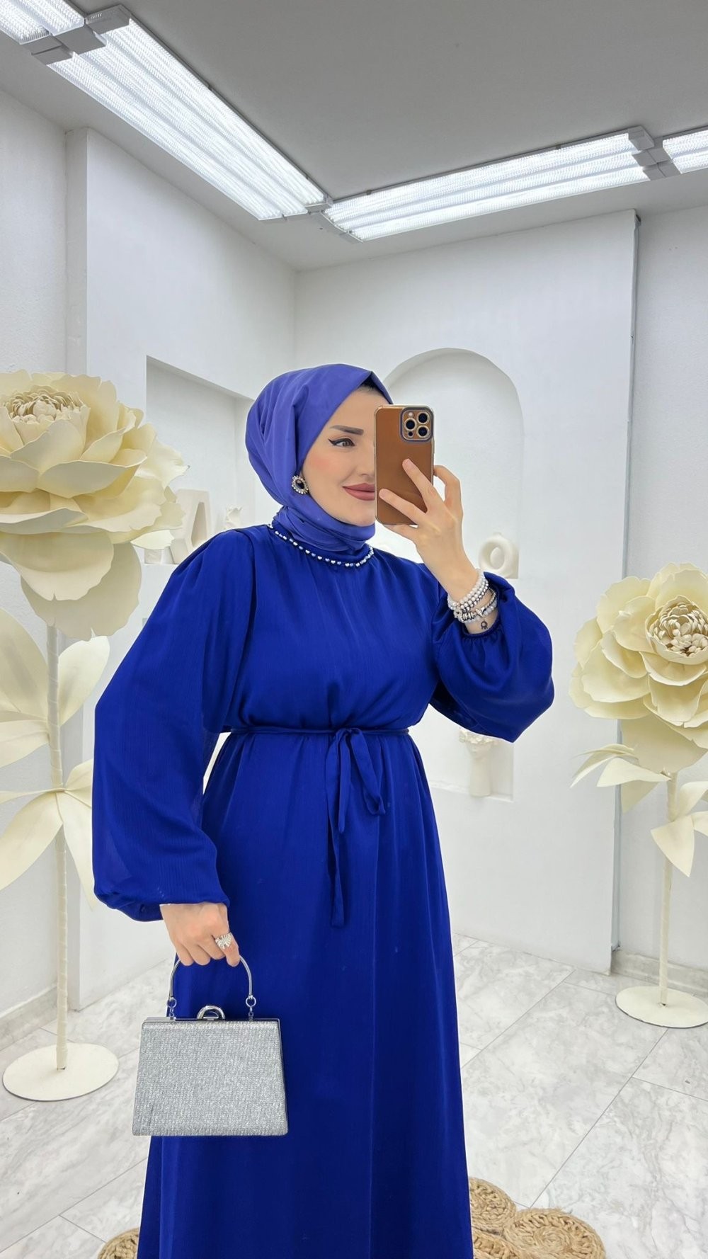 Saks Buse Elbise Tesettür Giyim