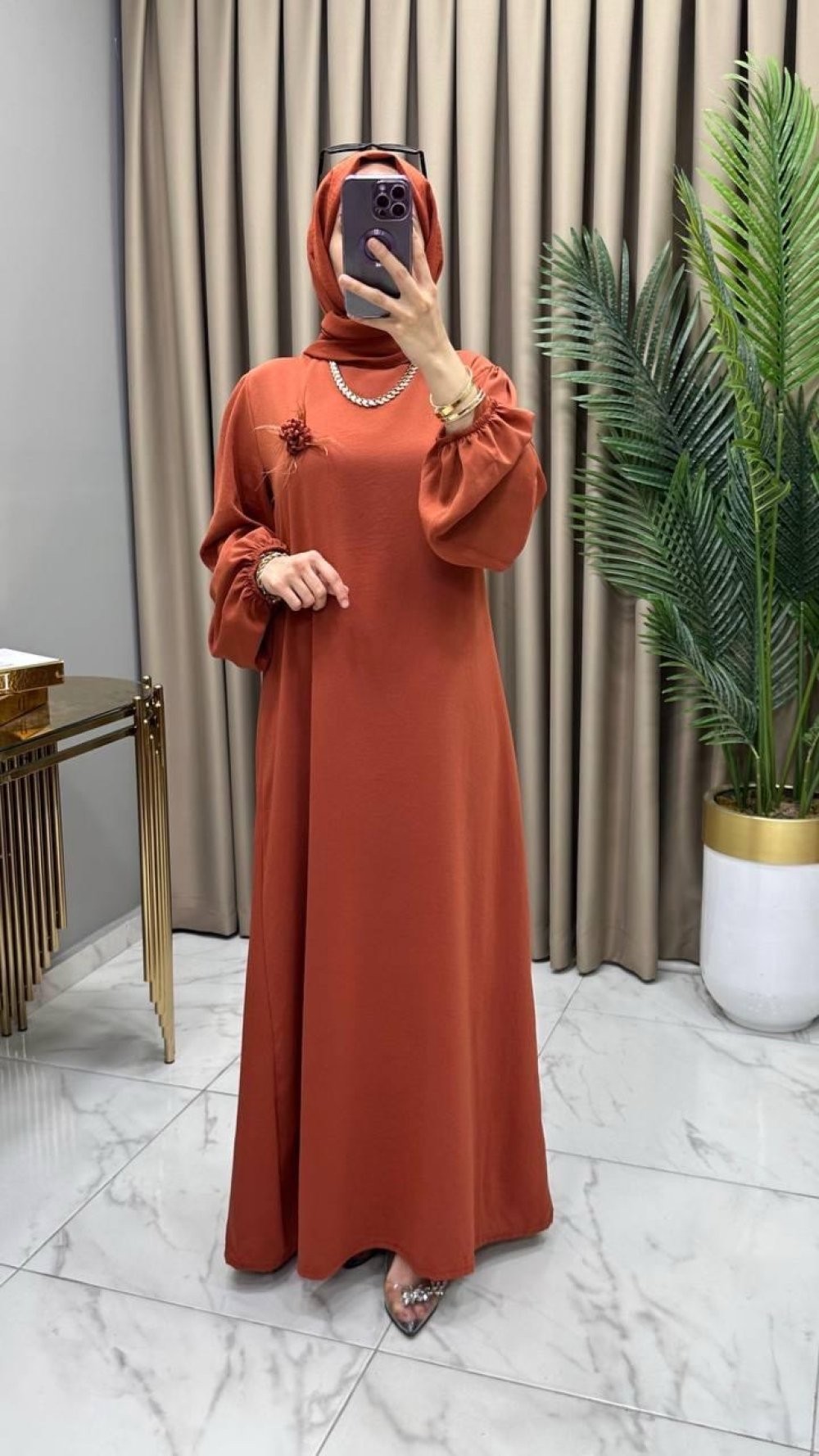 Mila Elbise Turuncu