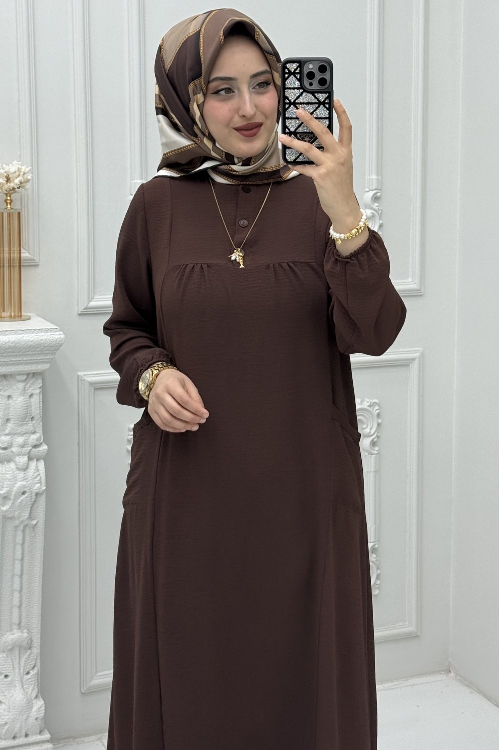 Dilek Elbise Kahverengi