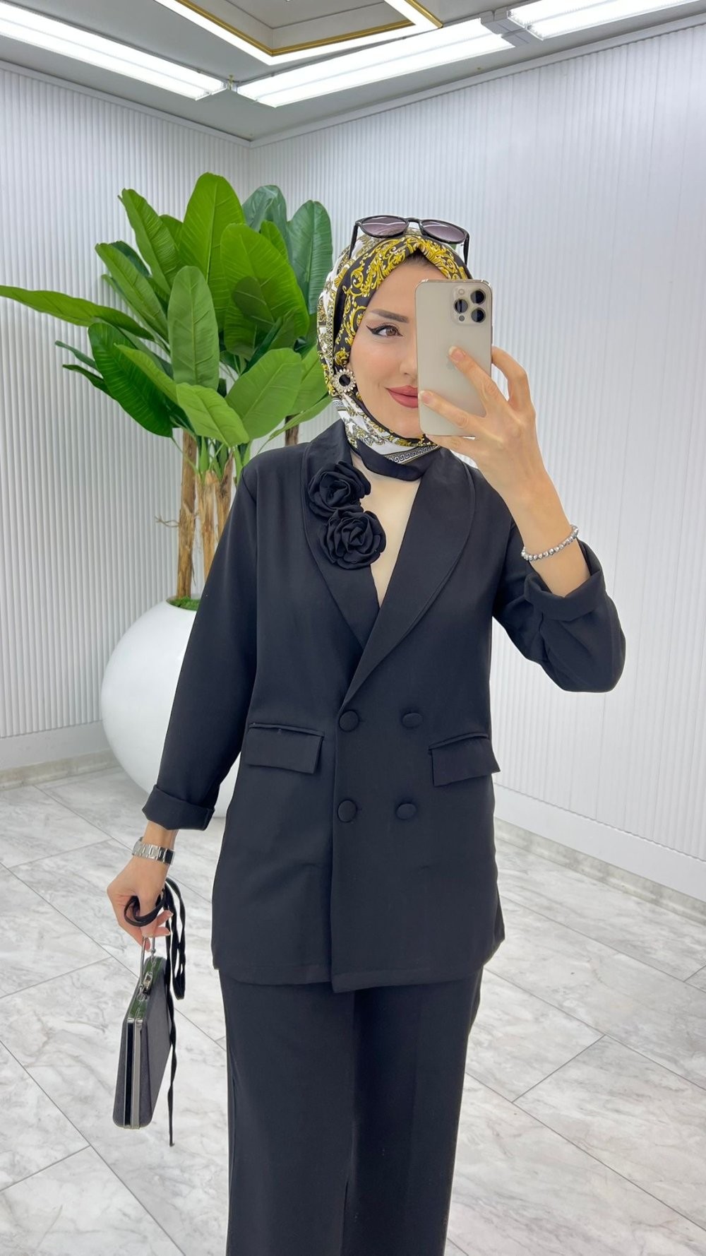 Siyah Oversize Masal Kap Tesettür Giyim