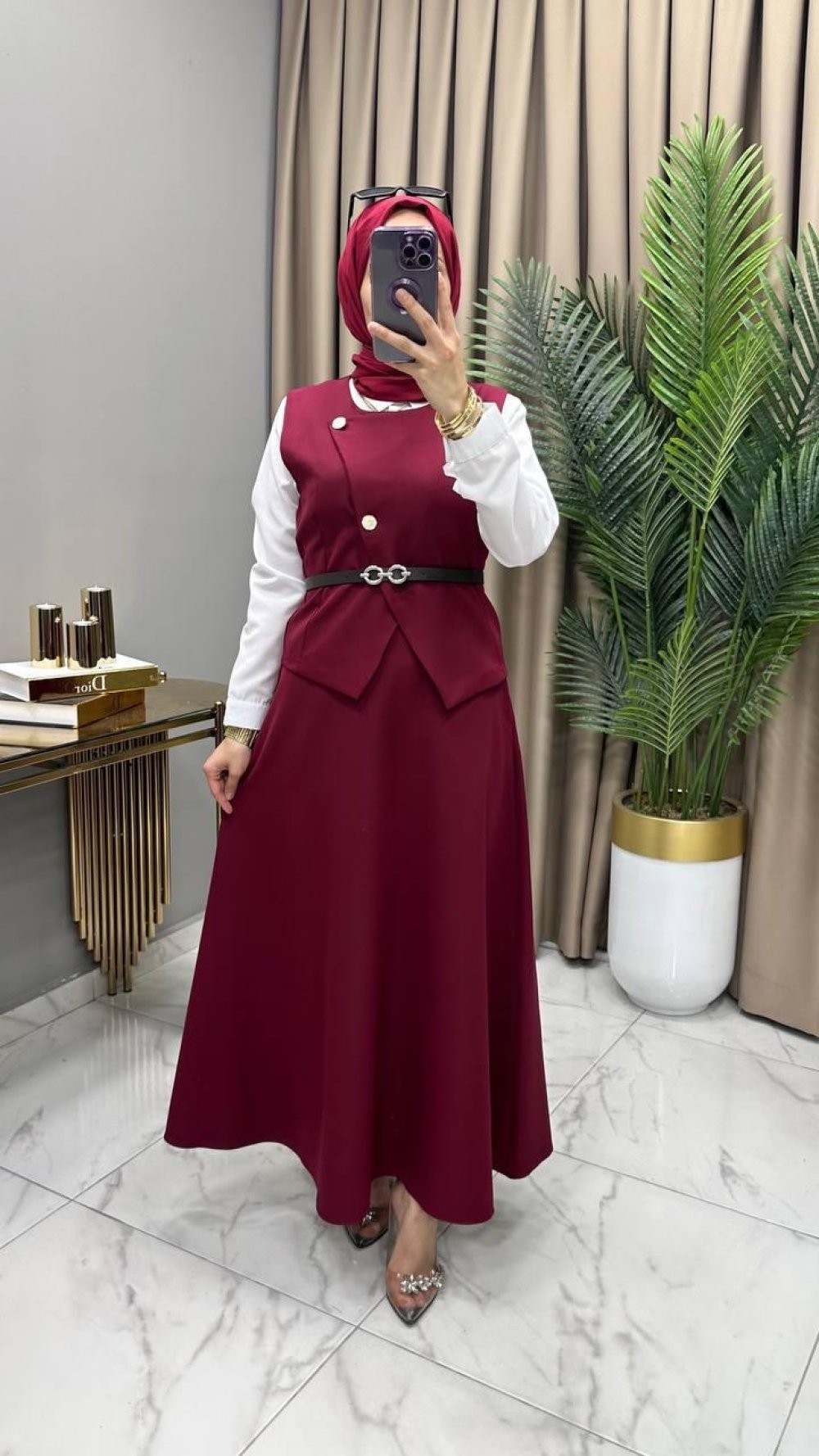 Gülce Takım Bordo