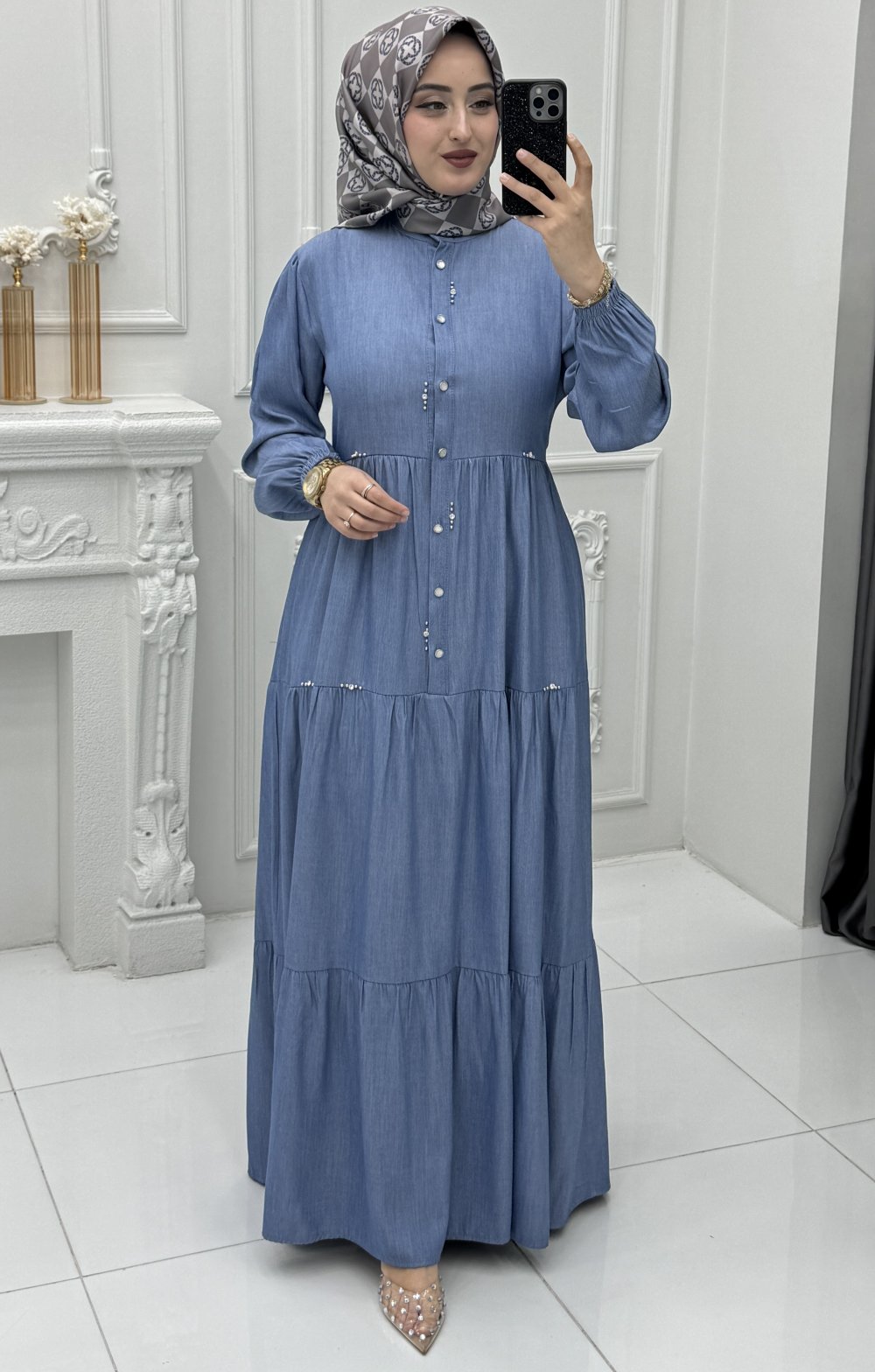 Alina Elbise Açık Mavi