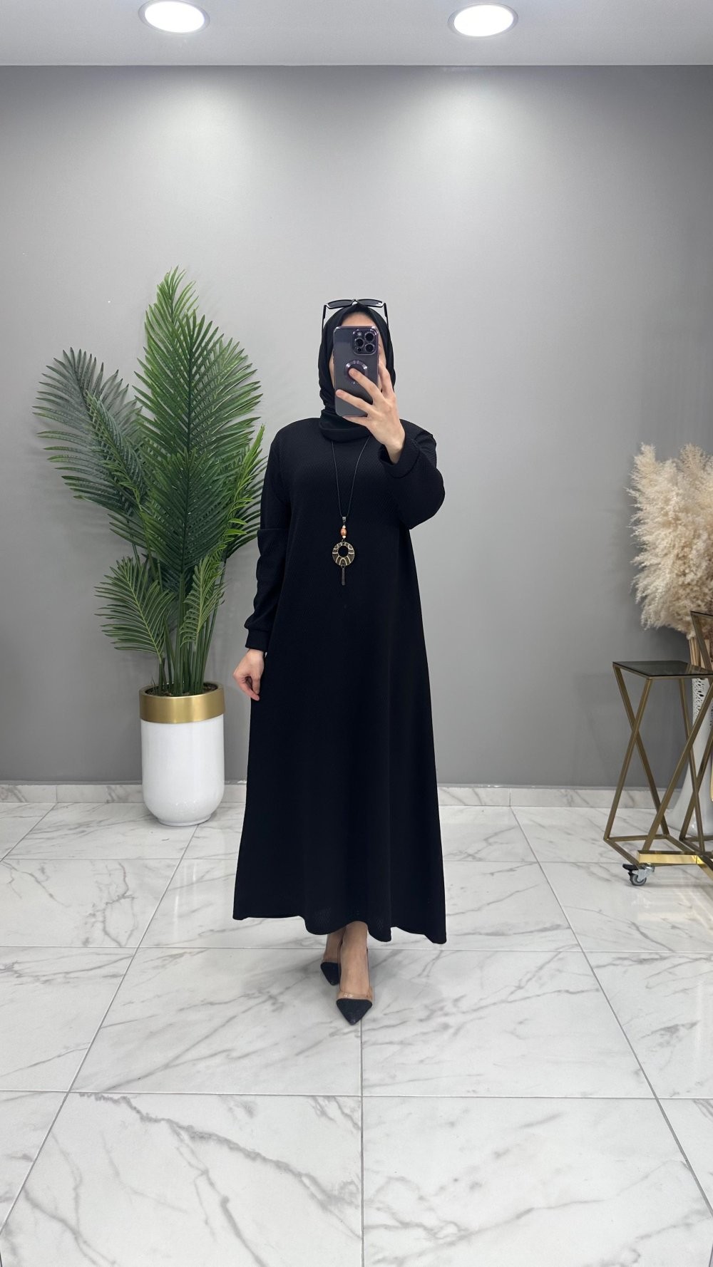 Nergis Elbise Siyah 