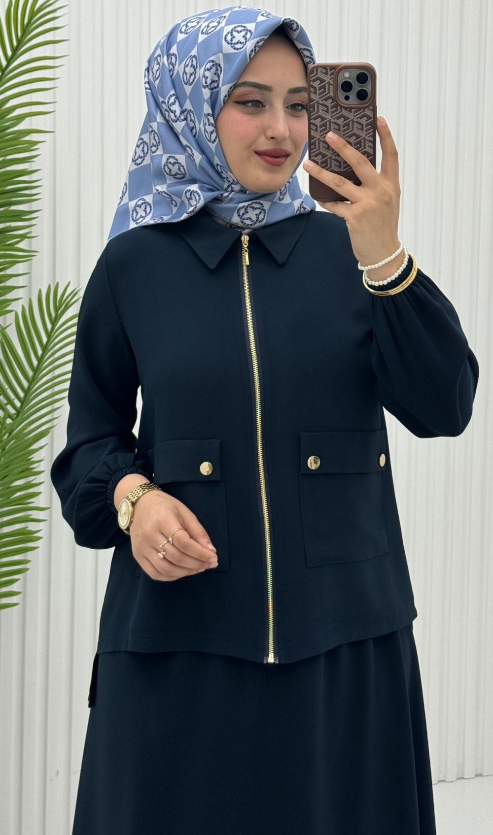 İrem Etek Takım Lacivert