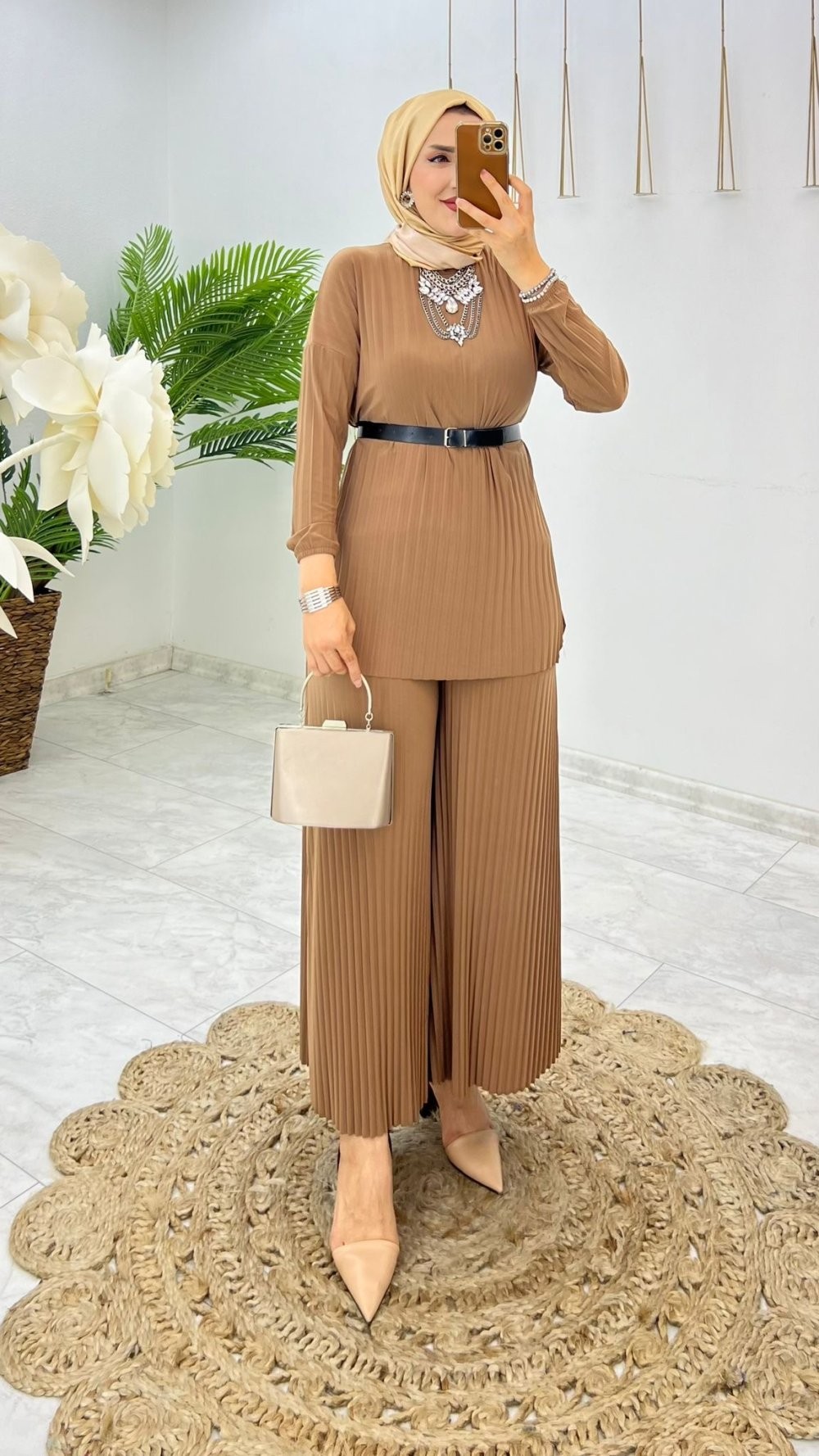 Camel Sevda Takım Tesettür Giyim