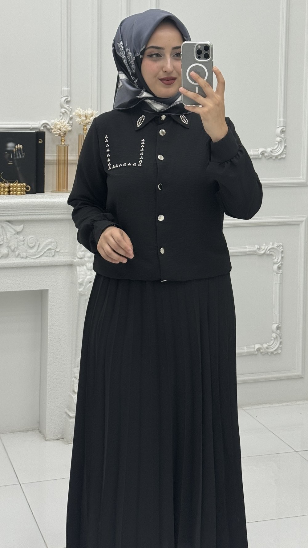 Hazal Etek Takım Siyah