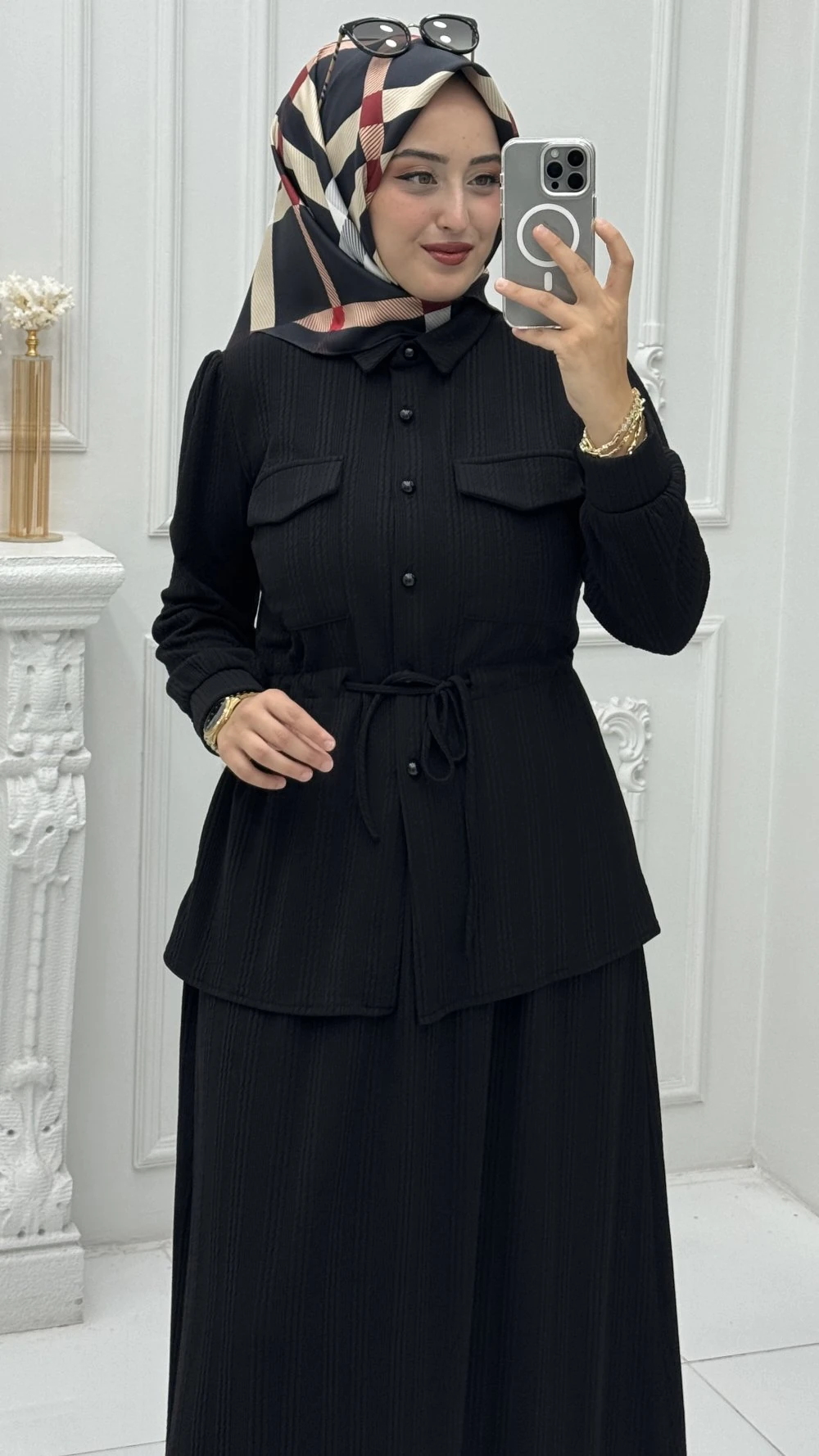 Selmira Etek Takım Siyah