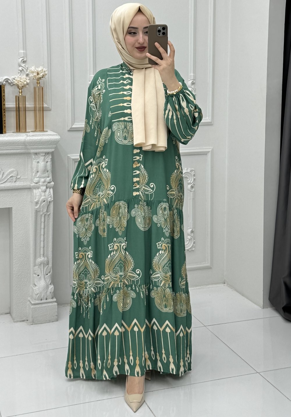 Nilüfer Elbise Yeşil
