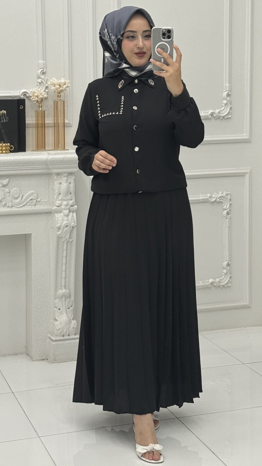 Hazal Etek Takım Siyah
