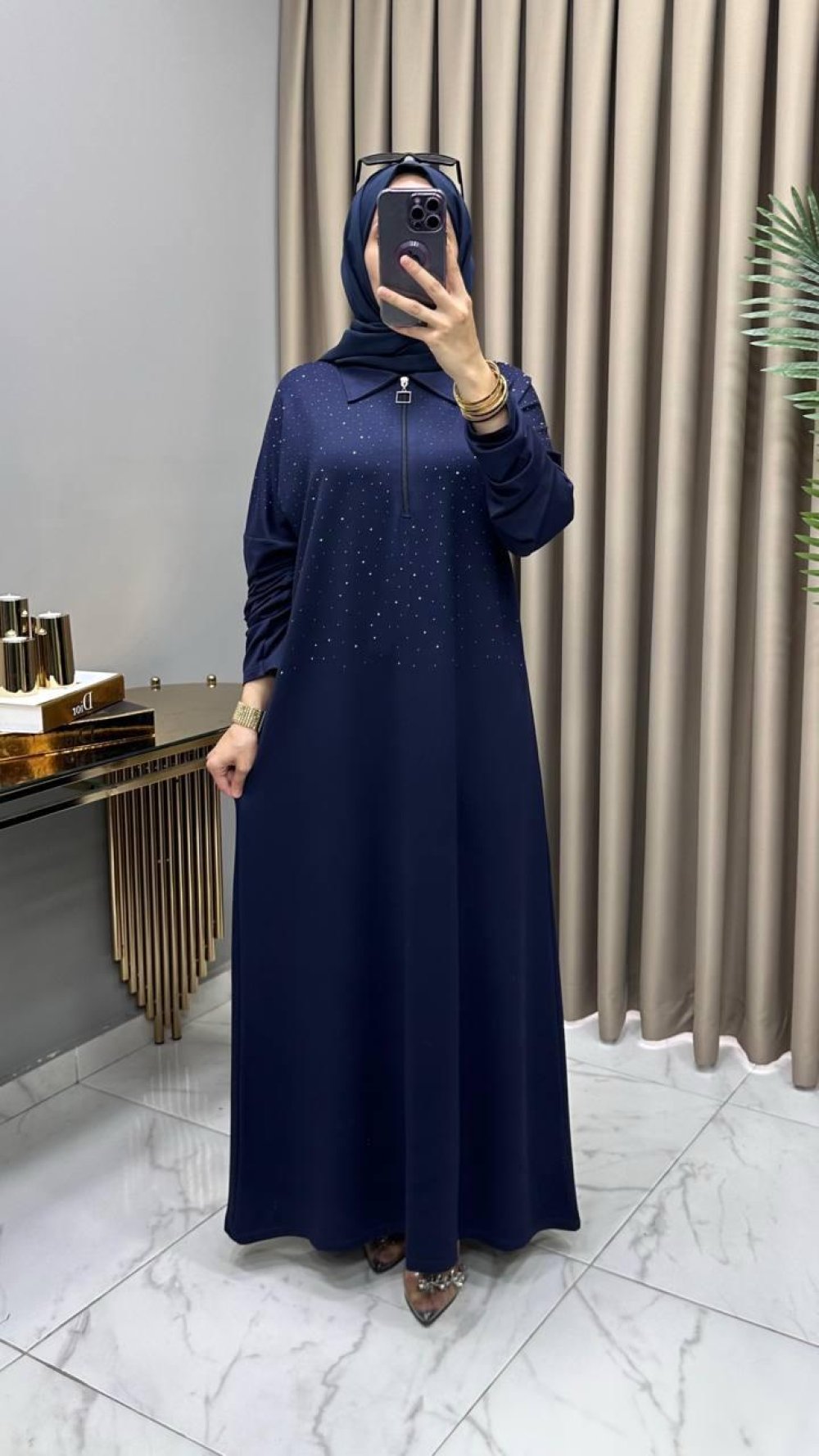 Lale Abiye Elbise Lacivert 