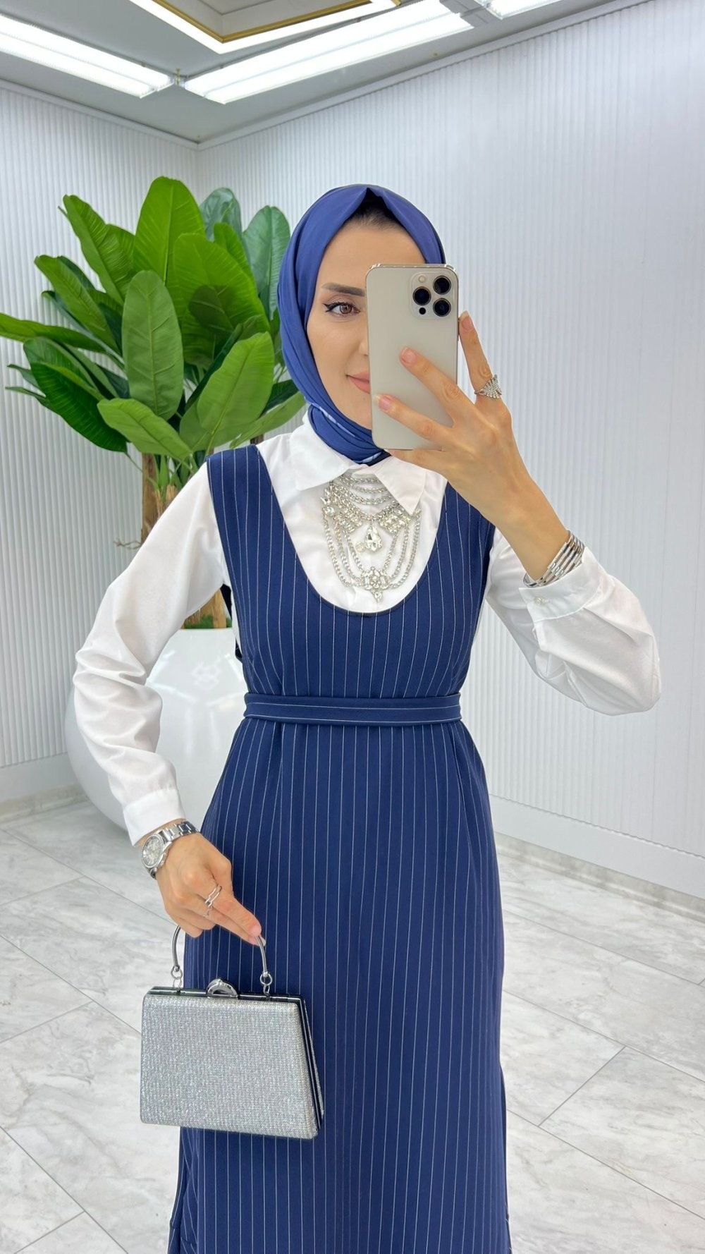 Lacivert Serpil Jile Tesettür Giyim