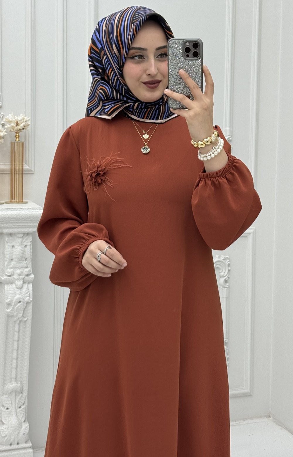 Çağla Elbise Kiremit