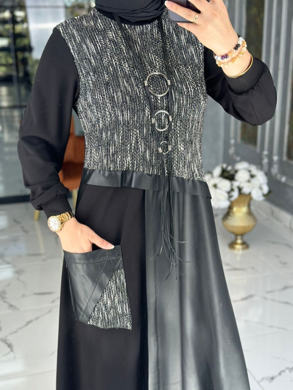 Adalina Elbise Siyah 