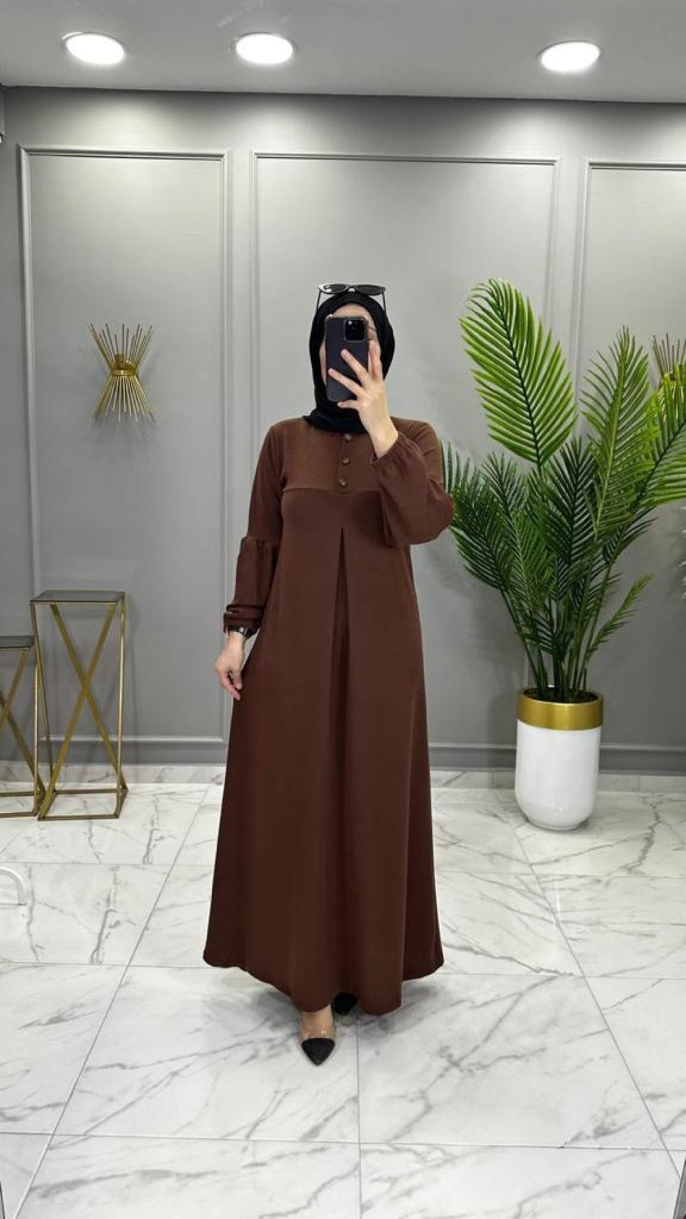 Aybüke Elbise Kahve 