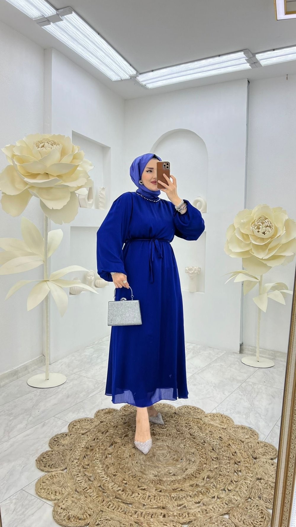 Saks Buse Elbise Tesettür Giyim