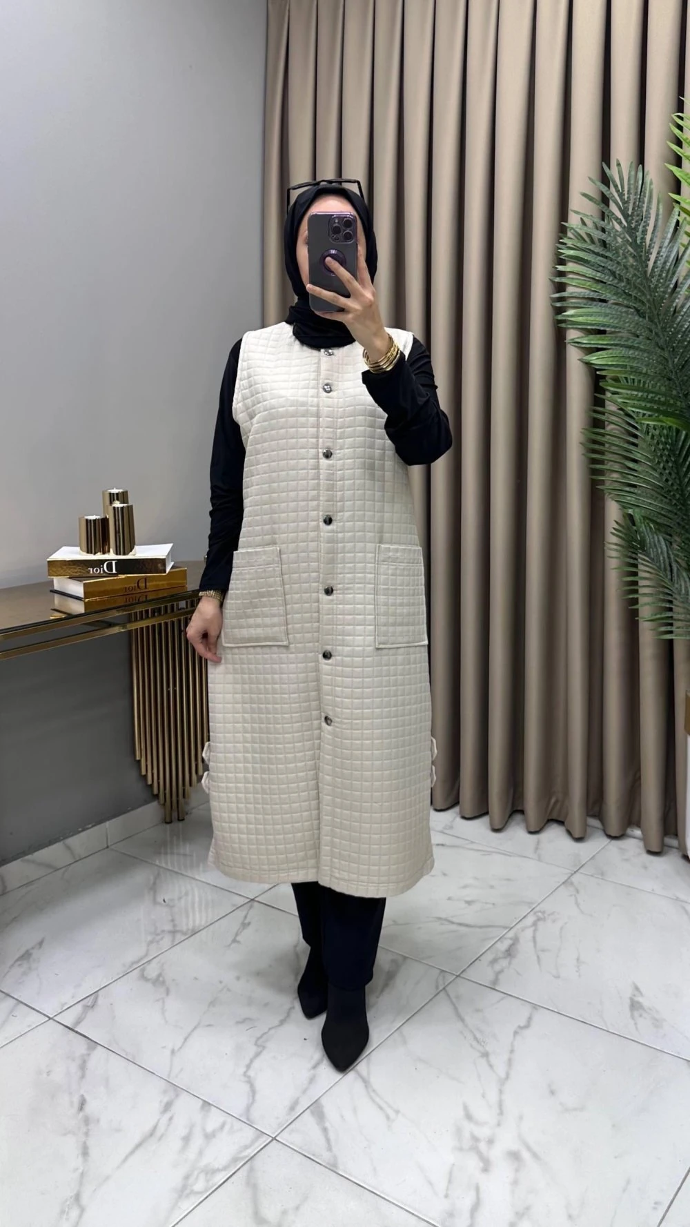 Nida Kapitone Yelek Taş