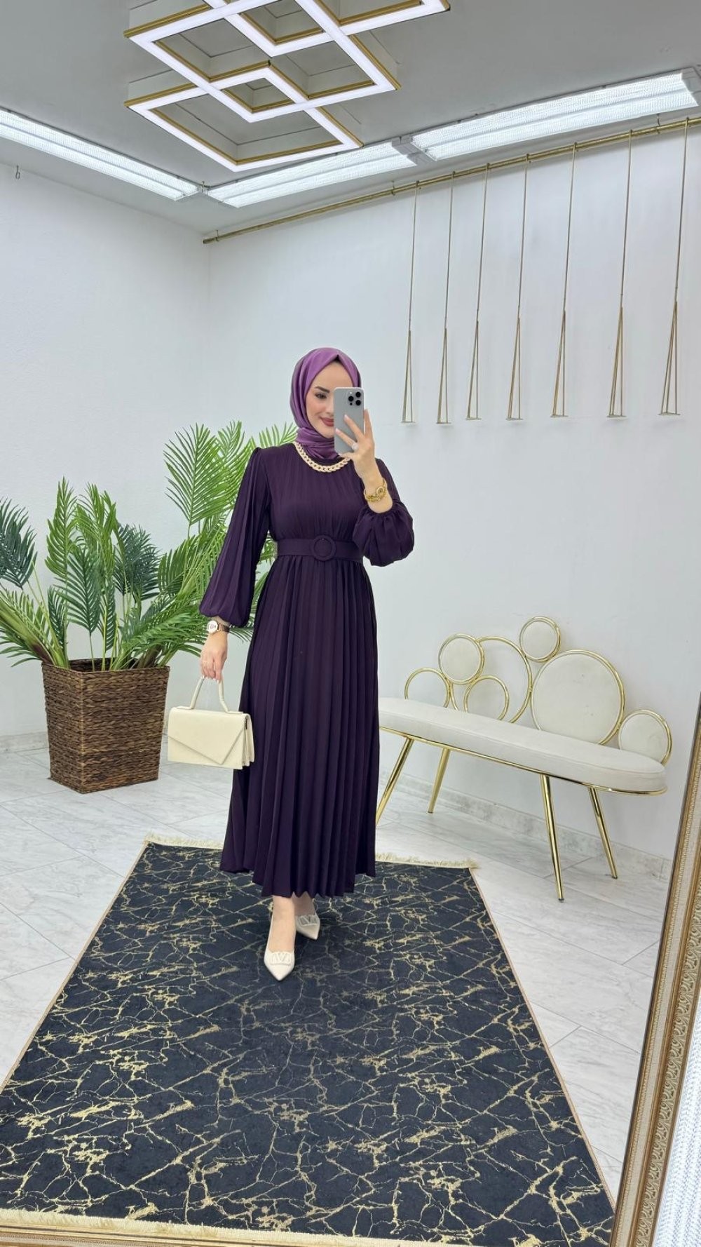 Mürdüm İkra Elbise Tesettür Giyim