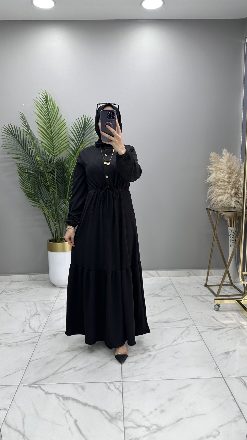 Hüma Elbise Siyah 