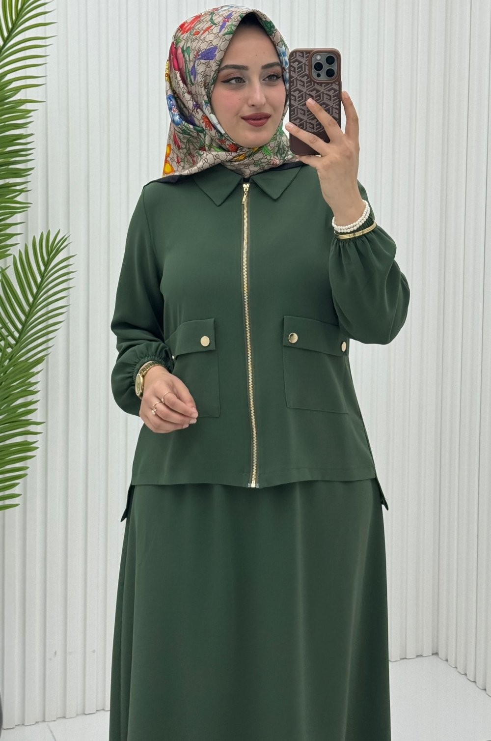 İrem Etek Takım Haki