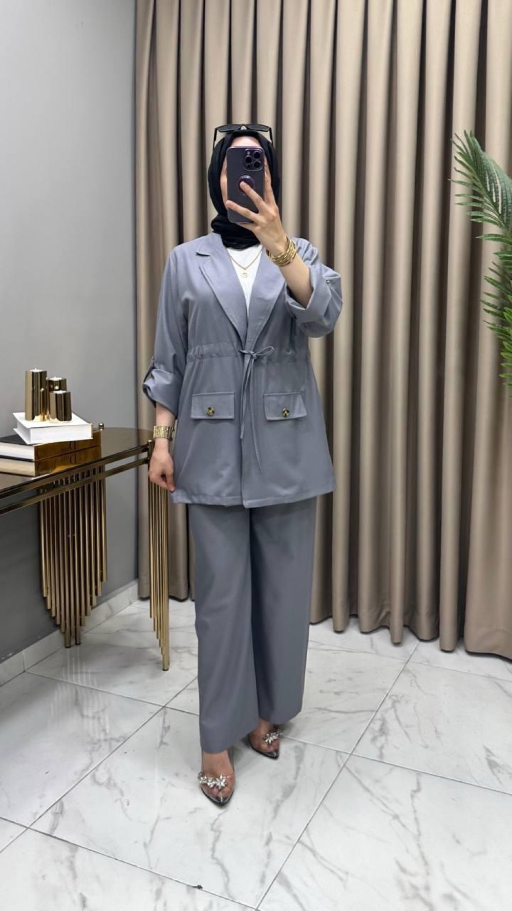 Sibel Takım Gri 