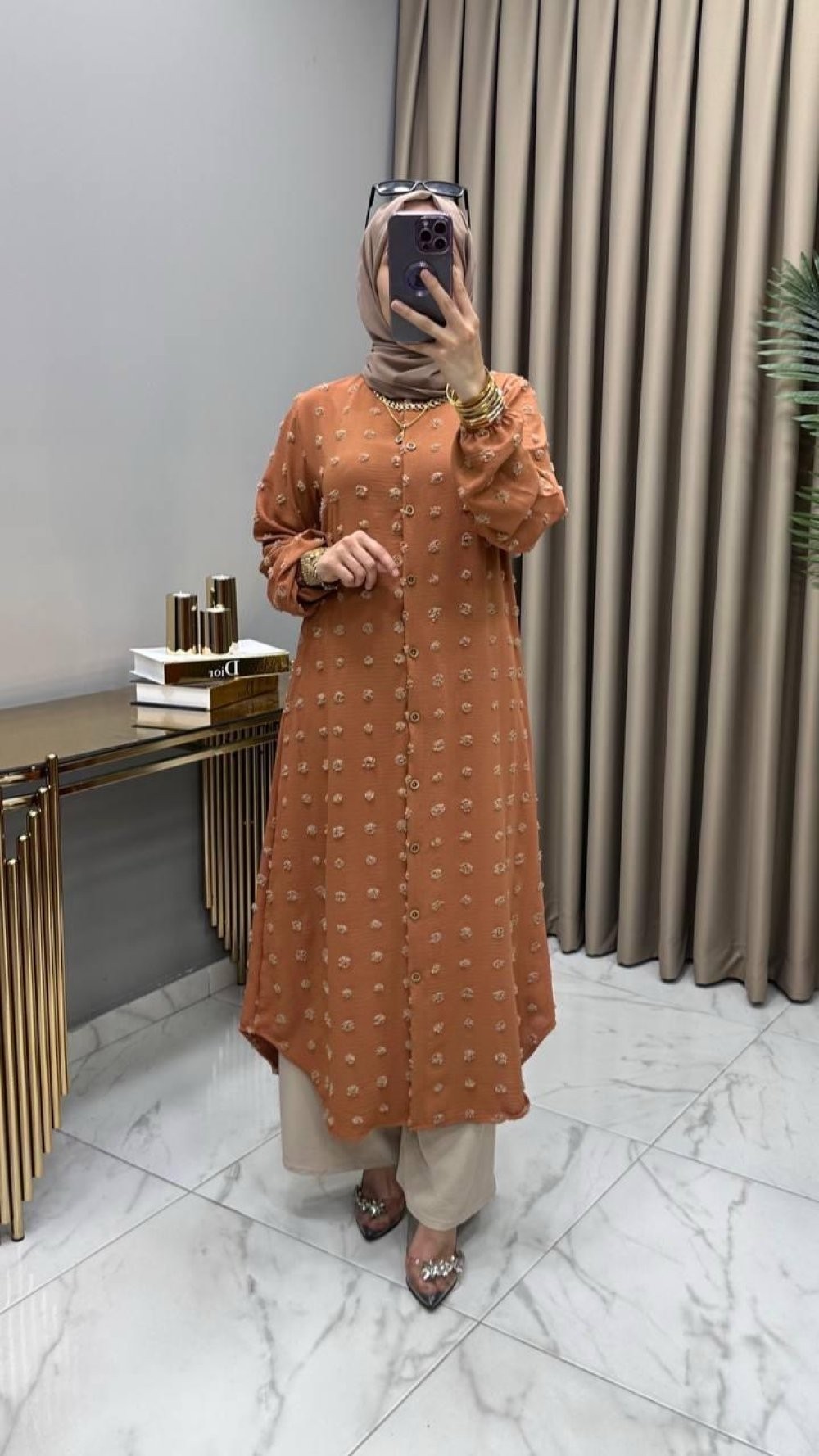 Boncuk Tunik Turuncu