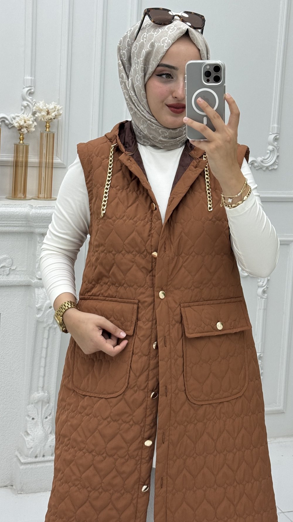 İdil Şişme Yelek Taba