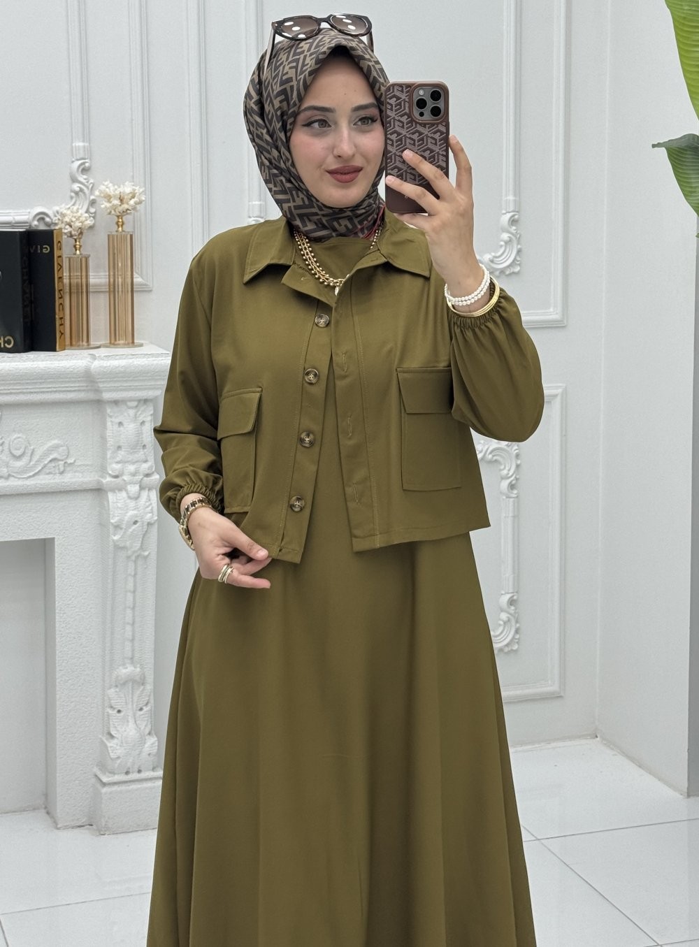 Eylül Elbise Yağ Yeşili