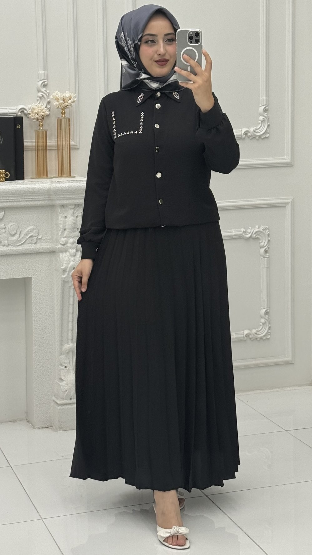 Hazal Etek Takım Siyah