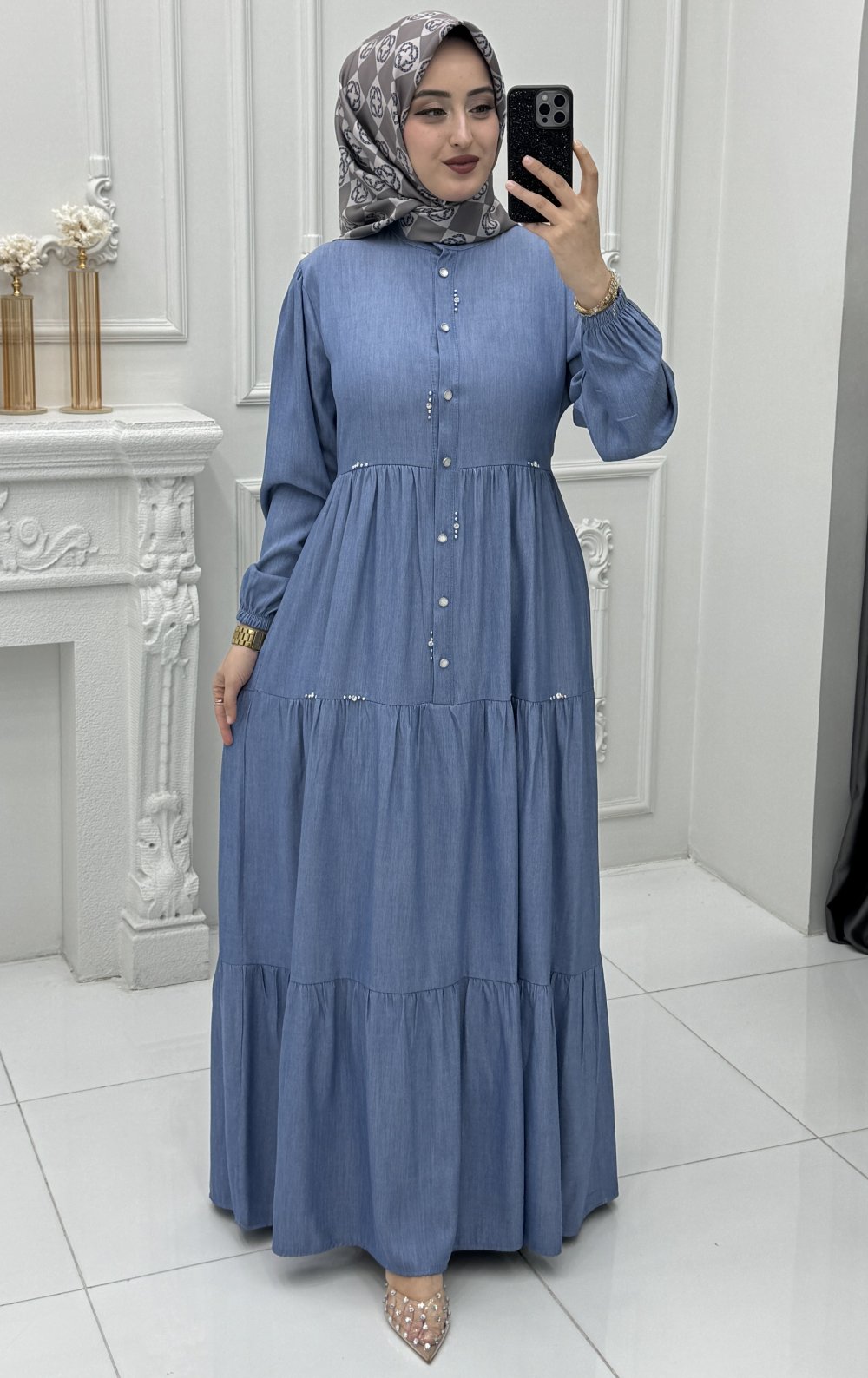 Alina Elbise Açık Mavi