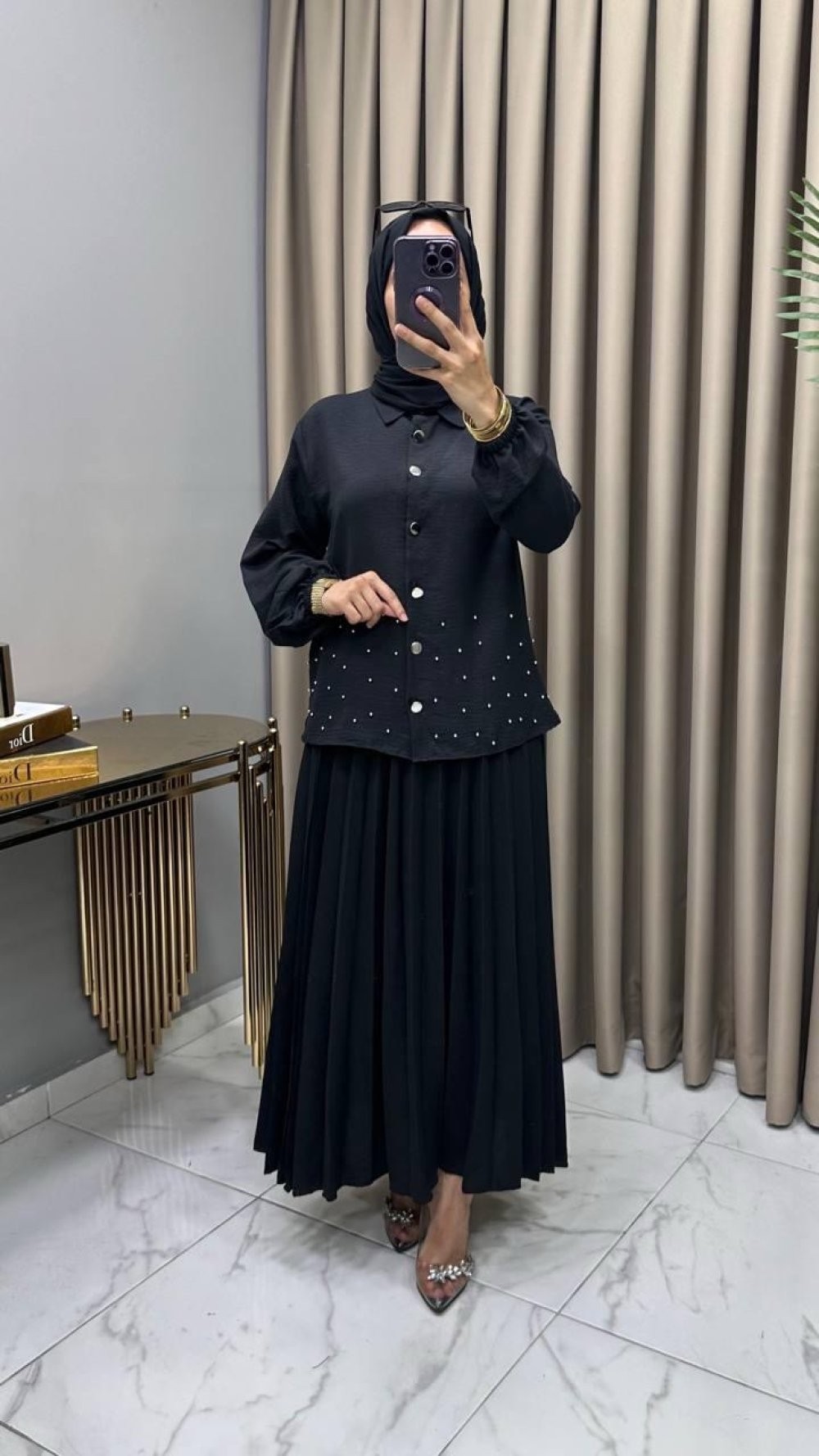 Suzan Etekli Takım Siyah