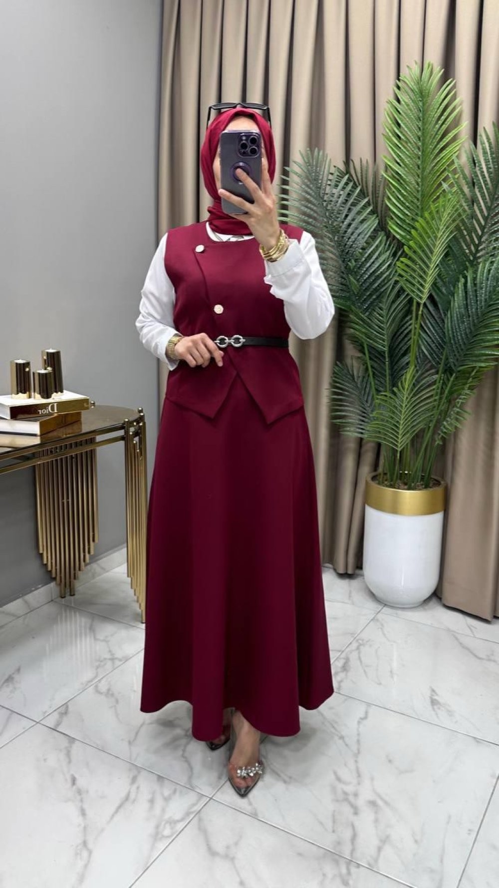Gülce Takım Bordo