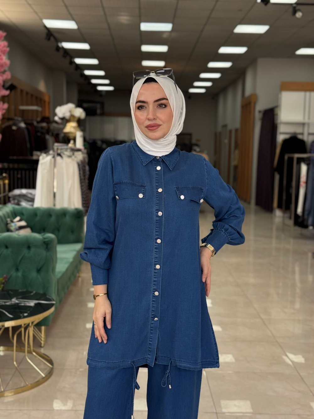 Pırıl Pantolon Takım-Mavi