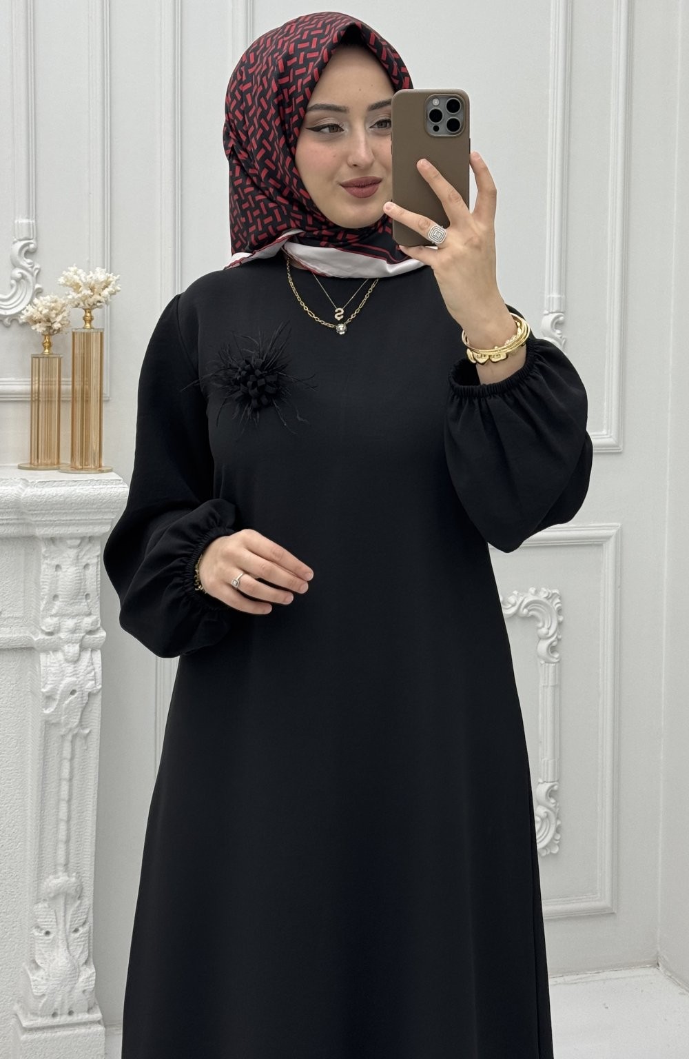 Çağla Elbise Siyah