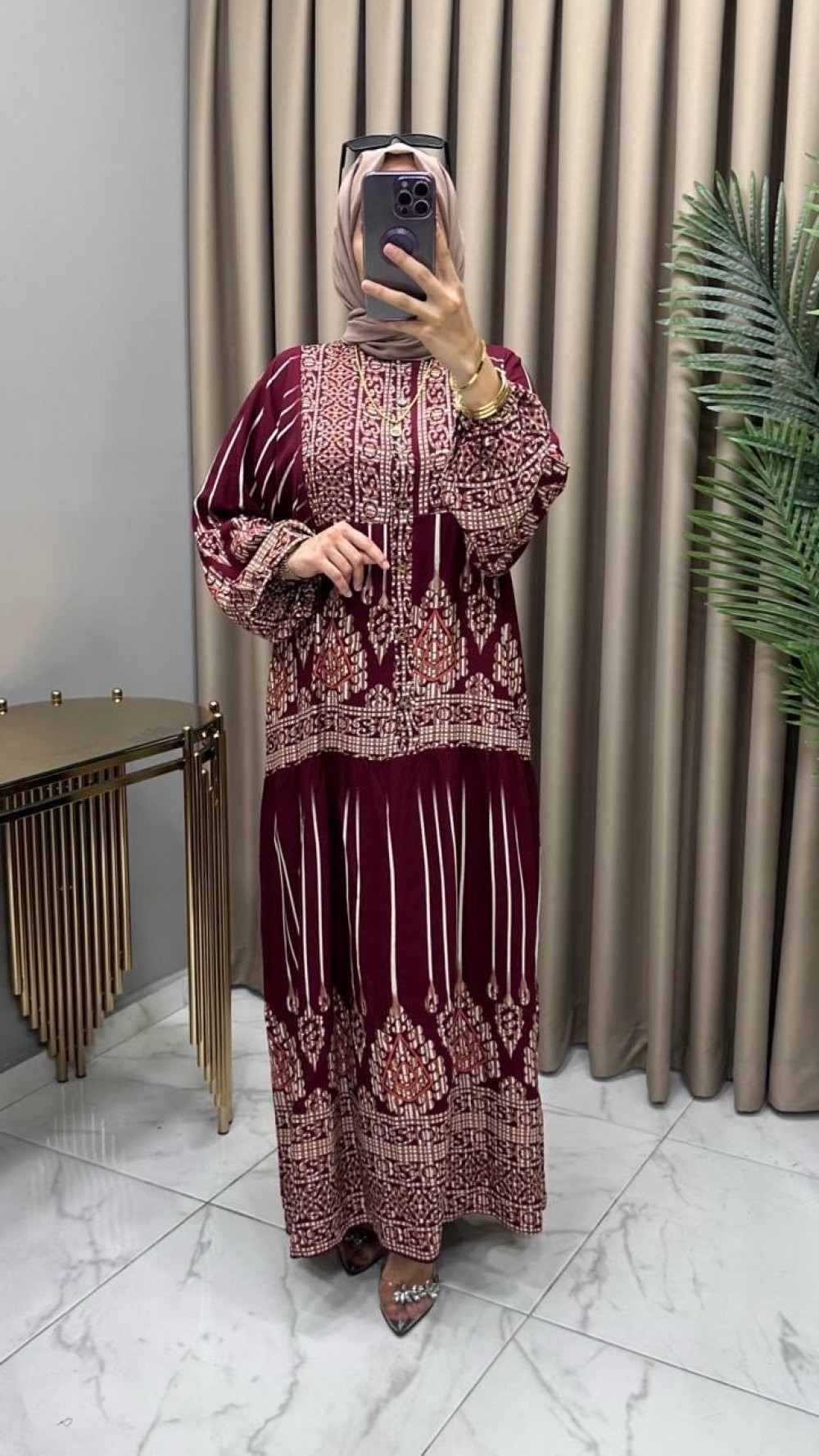 Göksel Elbise Bordo 