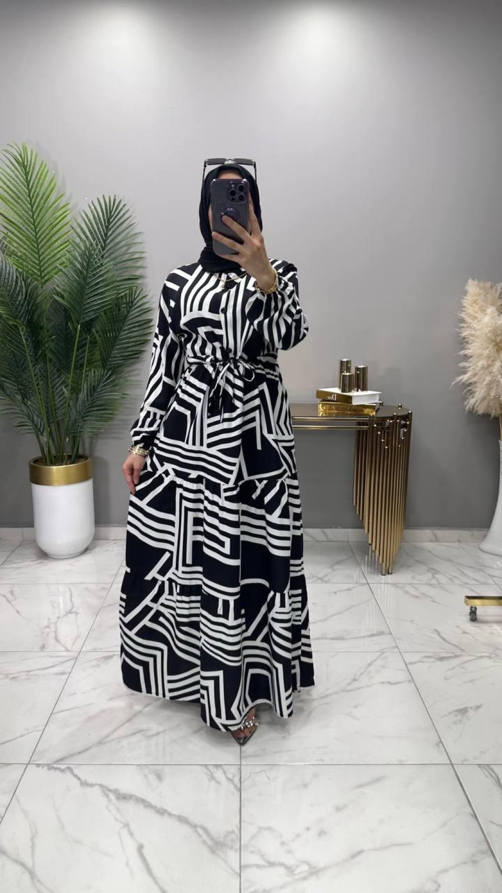 Minel Elbise Siyah