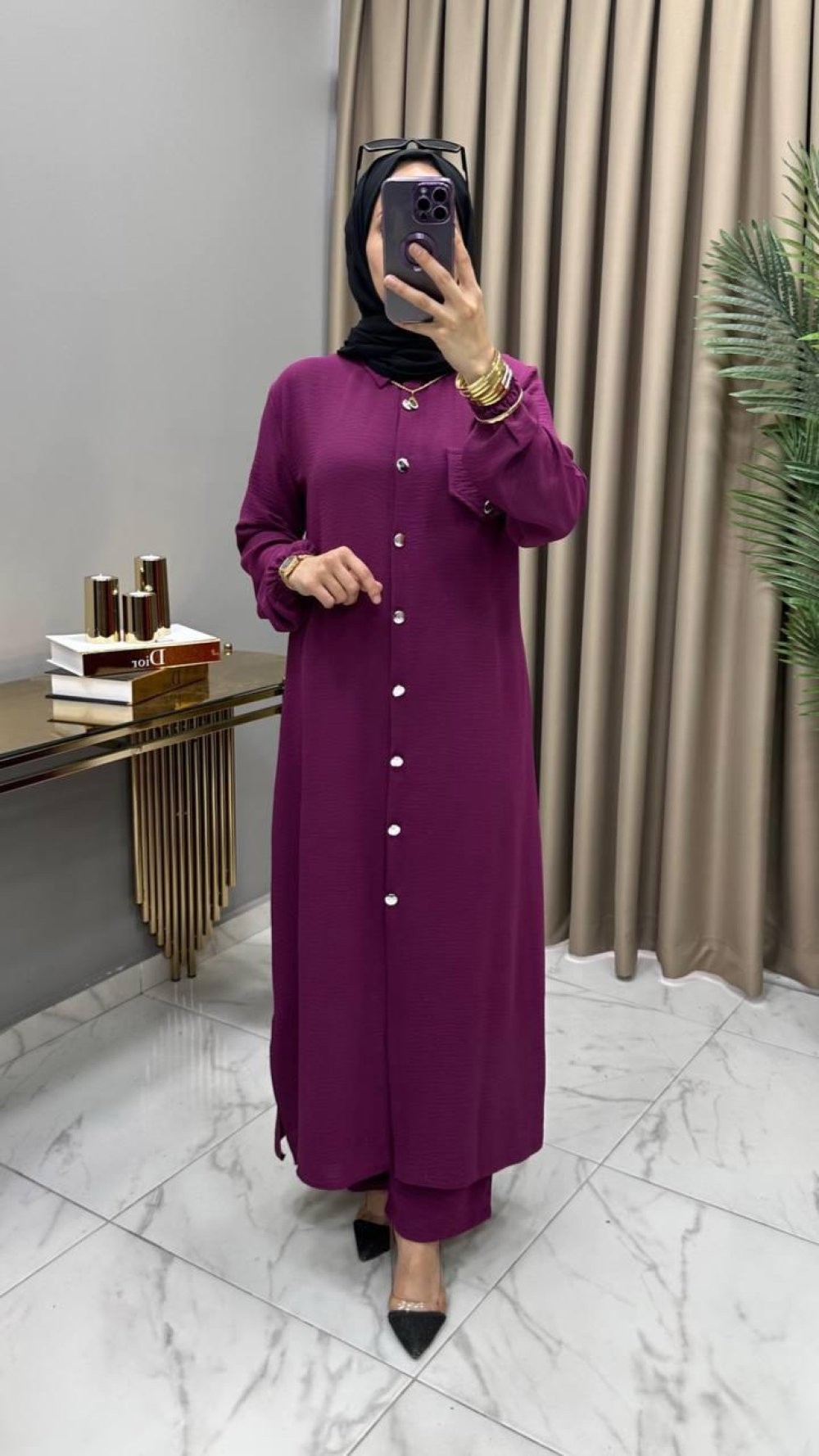 Neslişah Takım Mor