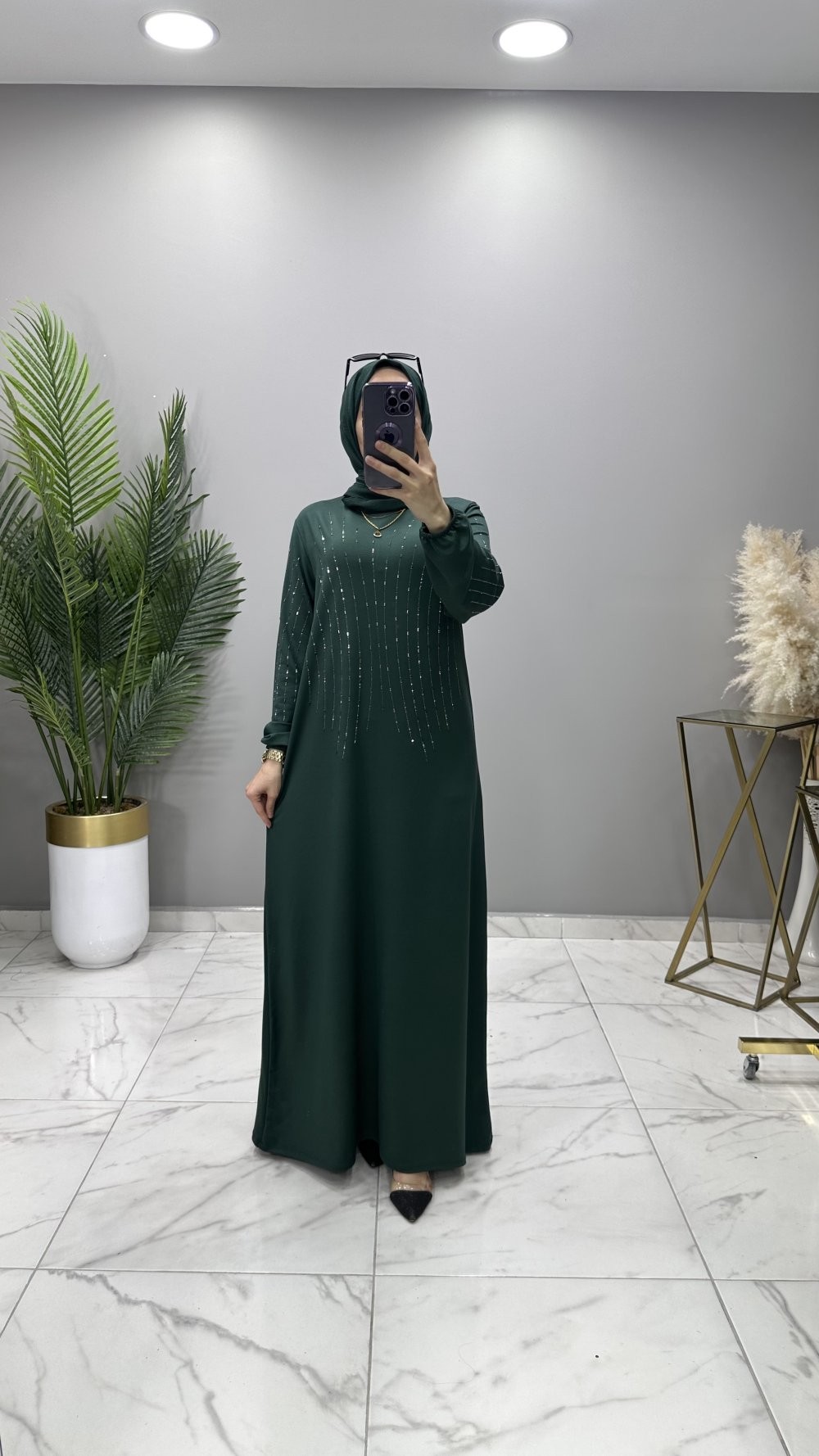 AJDA ABİYE ELBİSE ZÜMRÜT 