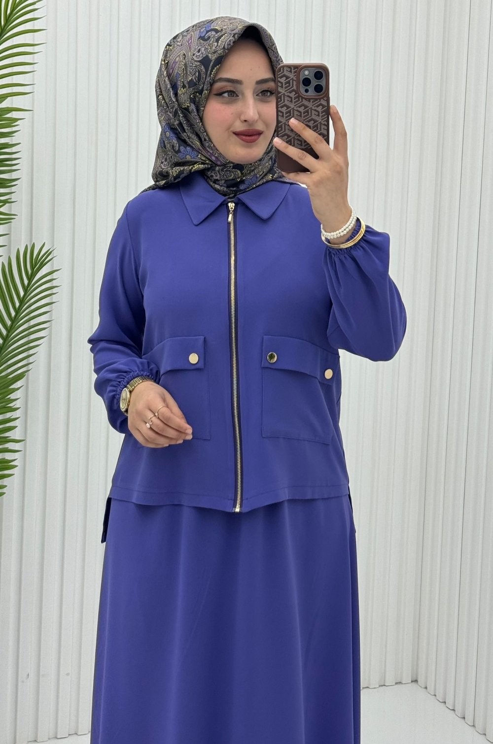 İrem Etek Takım Lila