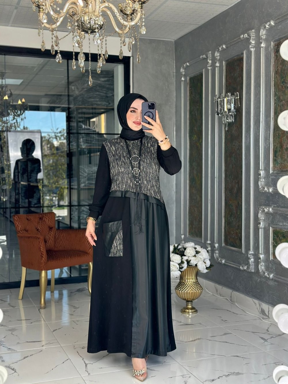 Adalina Elbise Siyah 