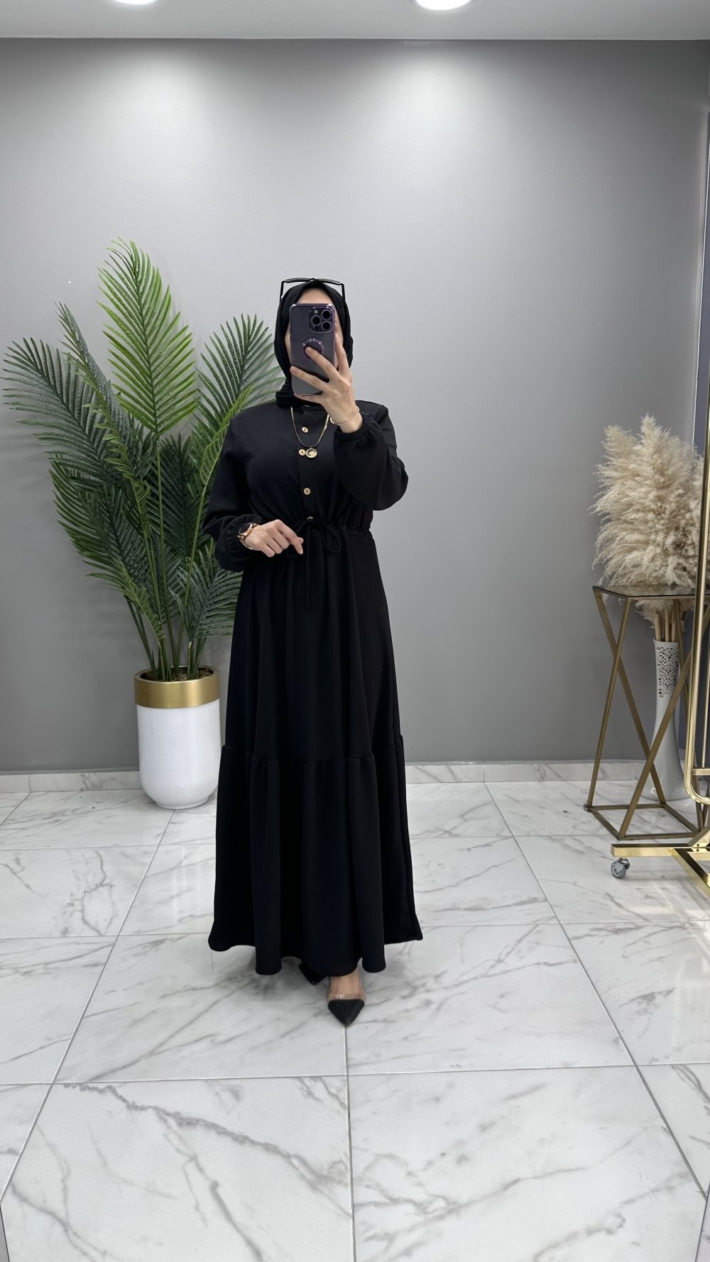 Hüma Elbise Siyah 