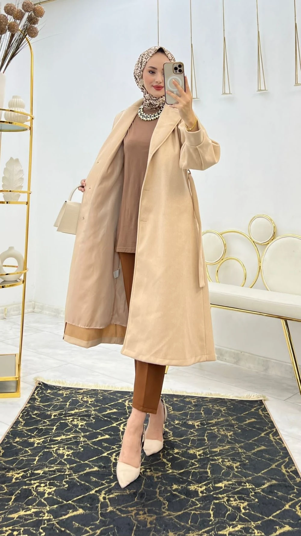 Vizon Astarlı Kaşe Tesettür Giyim 