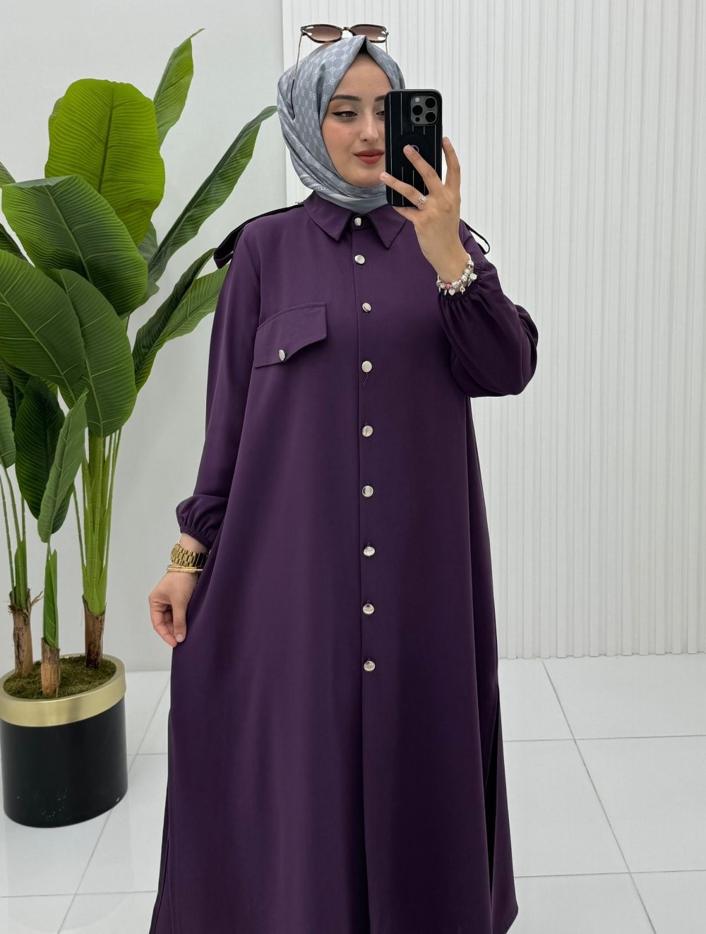 Büşra Takım Koyu Mor
