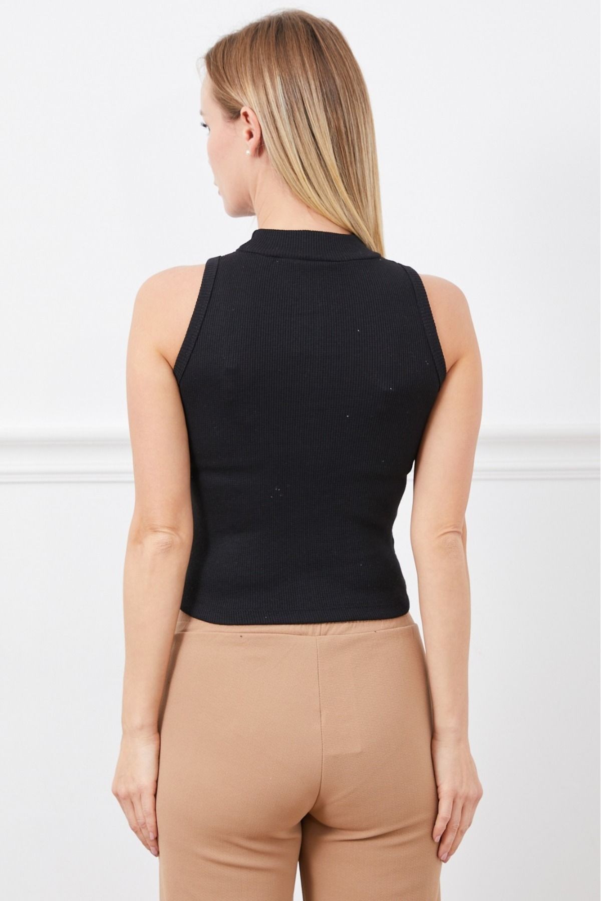 Fitilli Balıkçı Yaka Crop Body