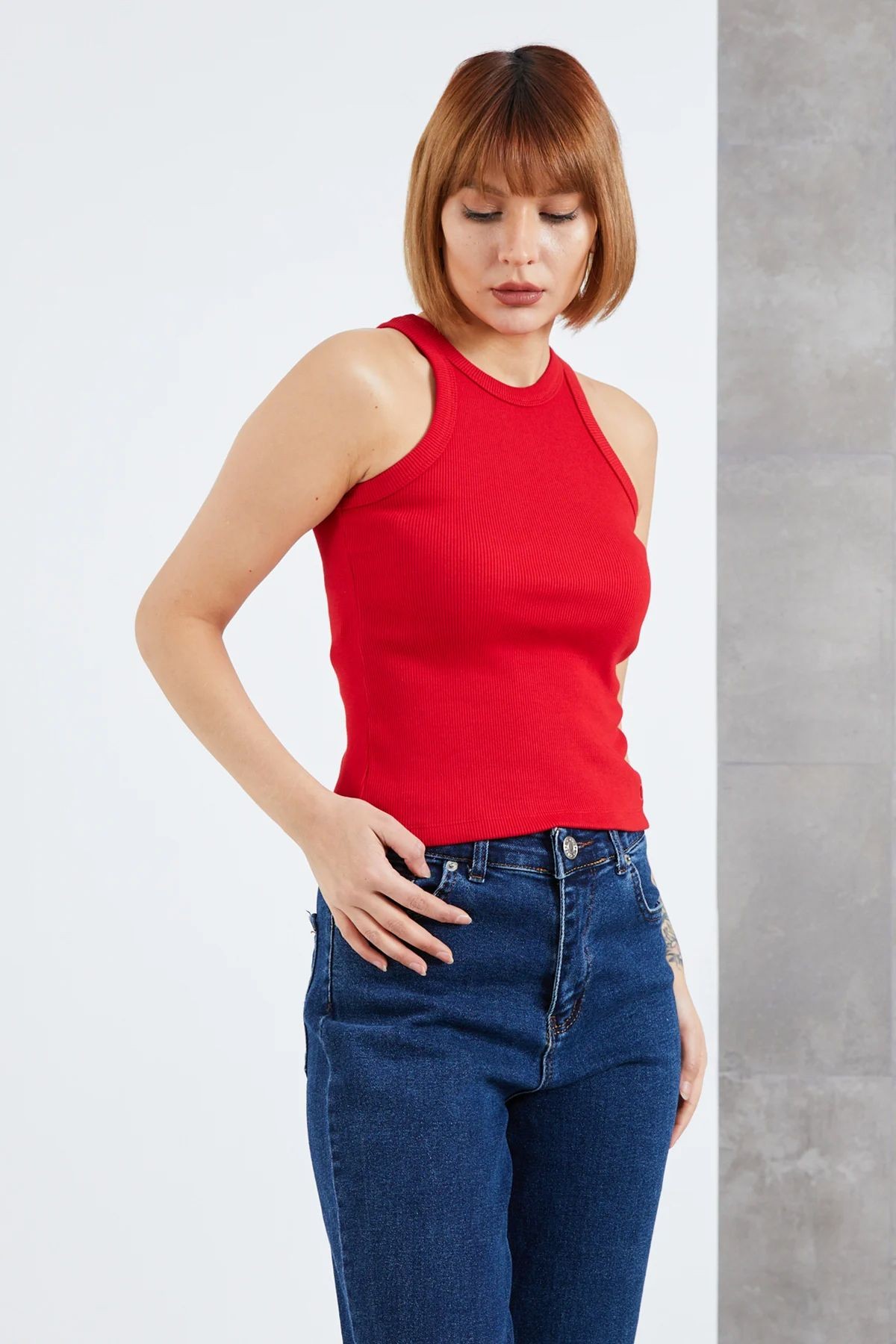 Fitilli Askılı Kadın Body