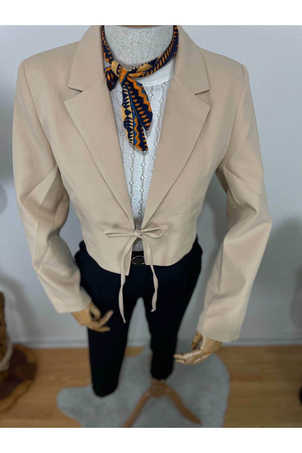 BAĞLAMALI CROP CEKET
