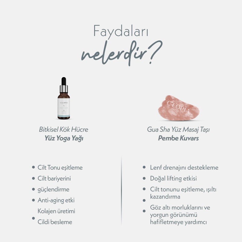 Yüz Yogası Seti | Leke Karşıtı Anti-aging Bitkisel Kök Hücre Bakımı