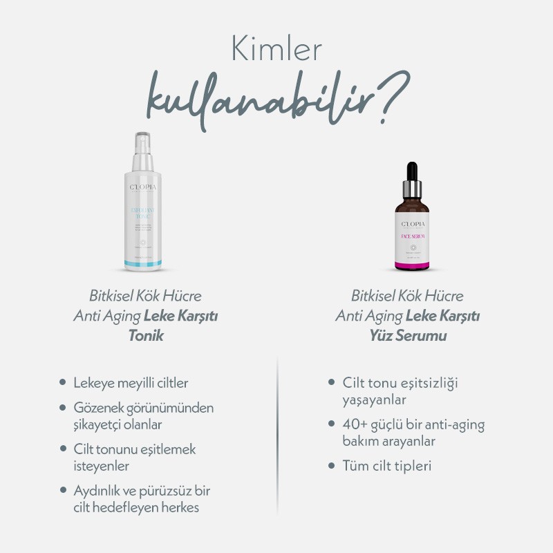 Arınmış ve Dengelenmiş Cilt Seti | Leke Karşıtı Anti-aging Bitkisel Kök Hücre Bakımı