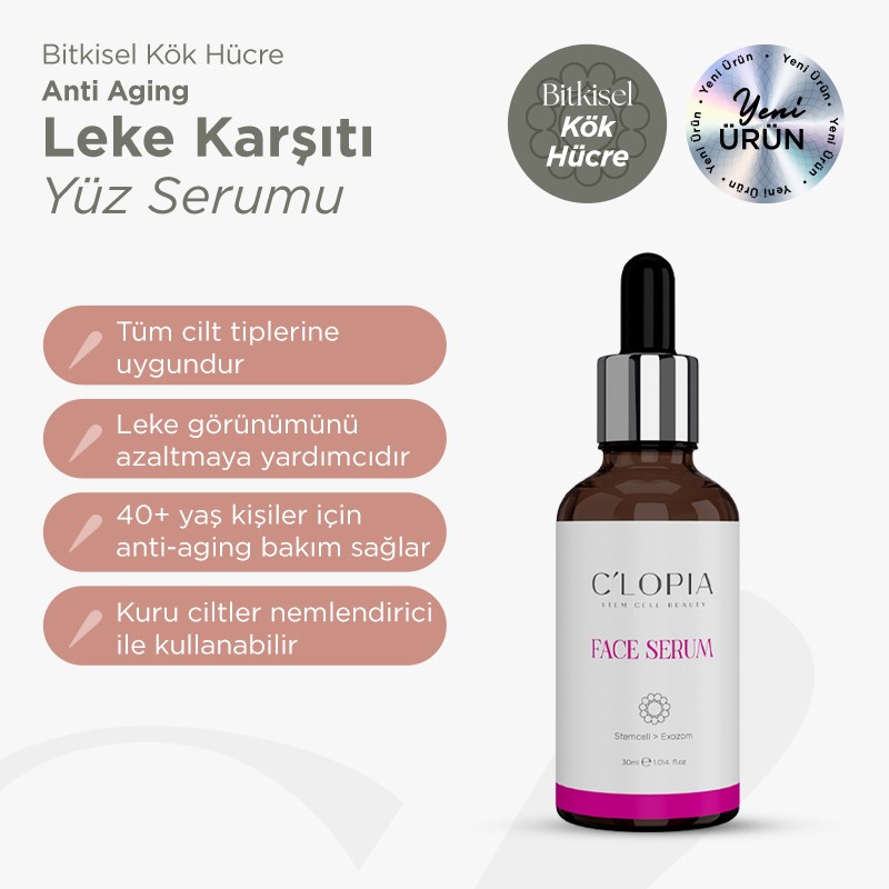 Bitkisel Kök Hücre Anti Aging Leke Karşıtı Yüz Serumu
