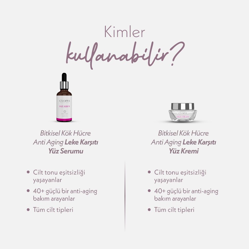Yenileyici Cilt Bakım İkilisi | Leke Karşıtı Anti-aging Bitkisel Kök Hücre Bakımı